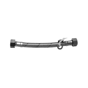 Rustfri tillbsslange m/rustfri armering. VA-Godkendt 3/8F-3/8F 166mm