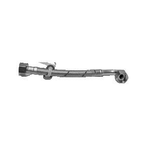 Rustfri tillbsslange m/rustfri armering. VA-Godkendt 3/8F-3/8E 166mm
